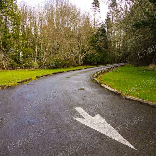 Arrow symbol on pavement, USA Arrow symbol on pavement, USA