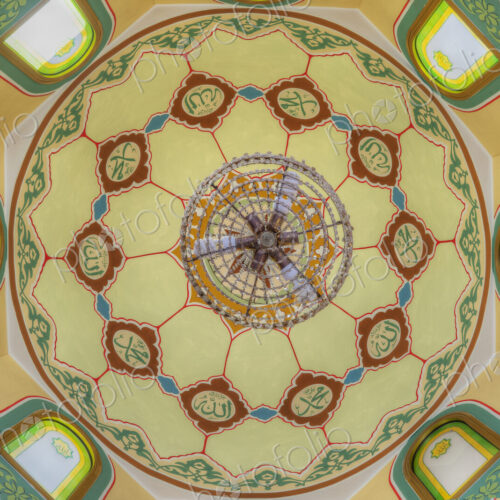 Artwork On Mosque Ceiling Artwork On Mosque Ceiling