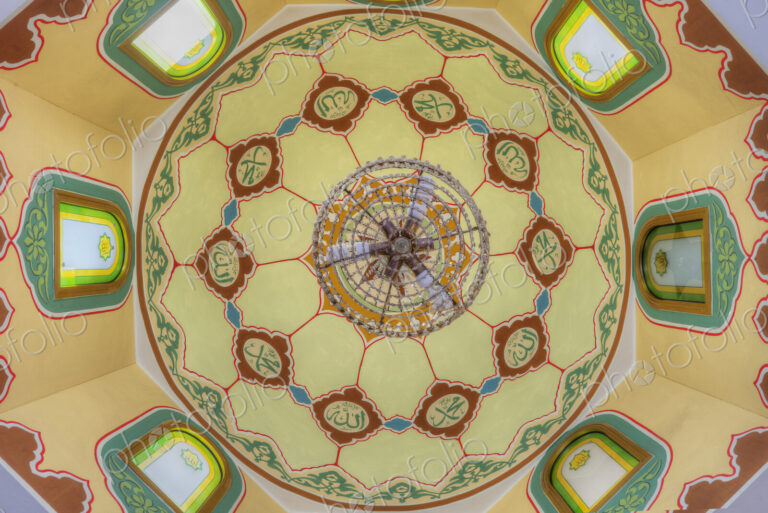 Artwork On Mosque Ceiling