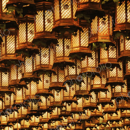Asian Lanterns Suspended from a Ceiling Asian Lanterns Suspended from a Ceiling