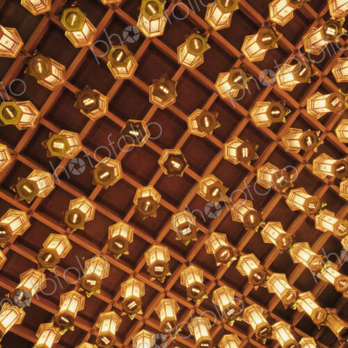 Asian Lanterns Suspended from a Ceiling Asian Lanterns Suspended from a Ceiling