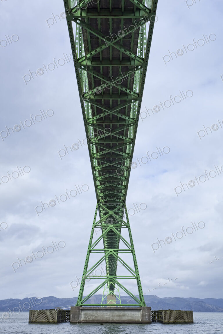 Astoria-Megler Bridge, a steel girder continuous truss bridge spanning the Columbia River
