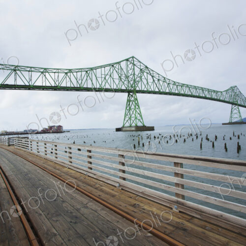 Astoria-Megler Bridge, a steel girder continuous truss bridge spanning the Columbia…
