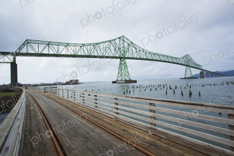 Astoria-Megler Bridge, a steel girder continuous truss bridge spanning the Columbia…