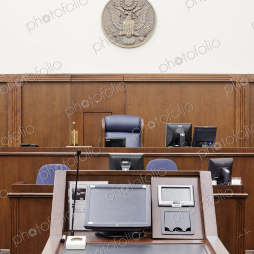Attorney Podium Facing Judges Seat