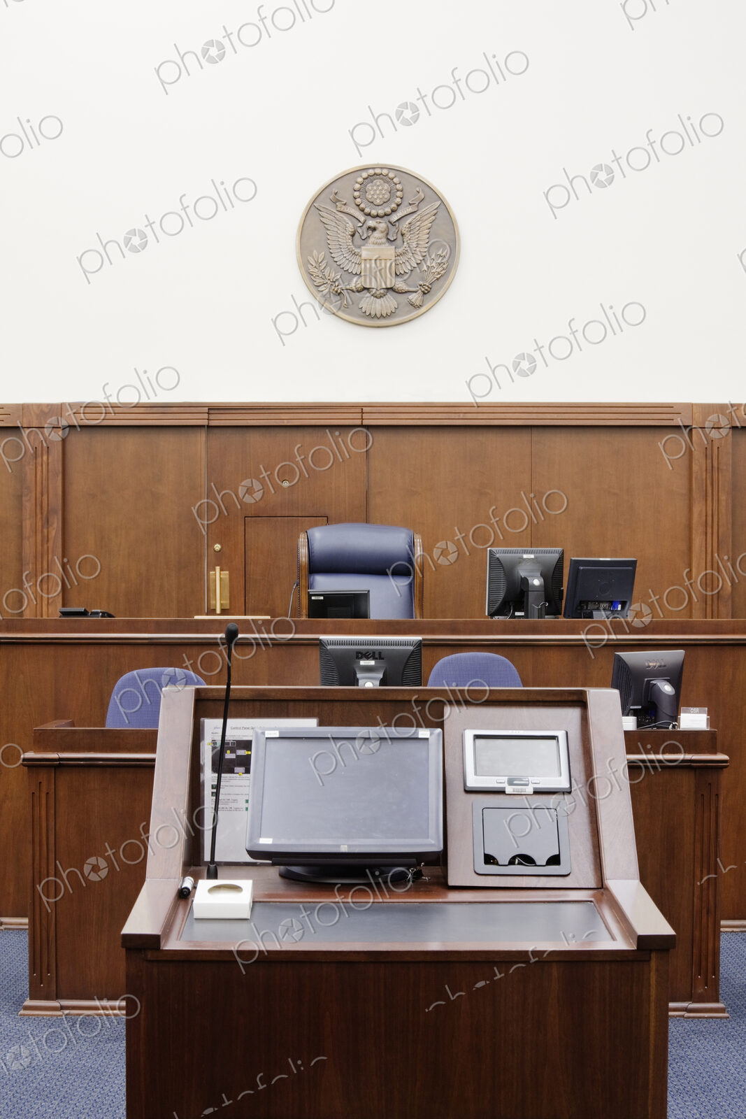Attorney Podium Facing Judges Seat