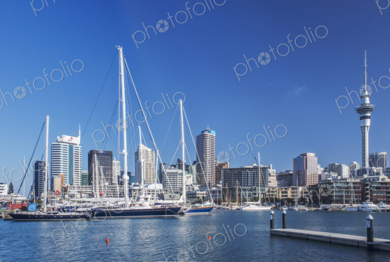 Auckland skyline and harbor, Auckland, New Zealand