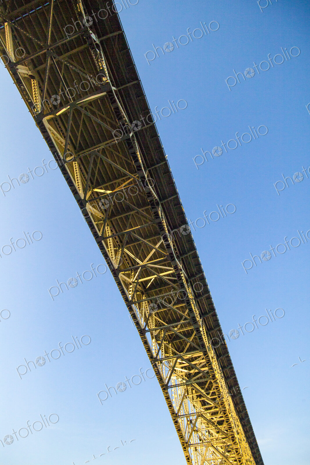 Aurora Bridge, Seattle, the view of the roadway bridge from underneath.