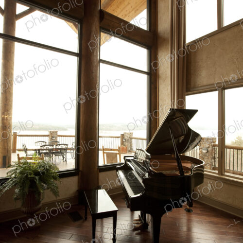Baby Grand Piano in a Corner Baby Grand Piano in a Corner
