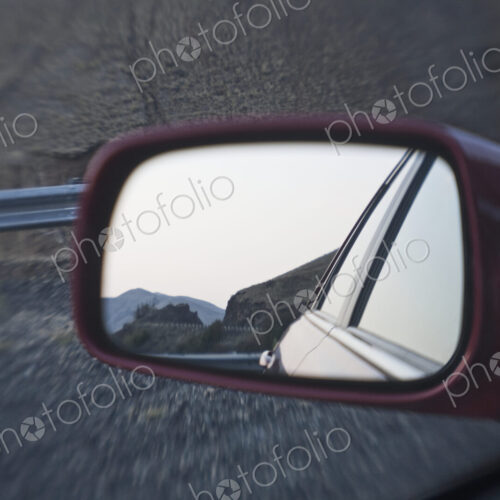 Back of Car in Mirror Back of Car in Mirror