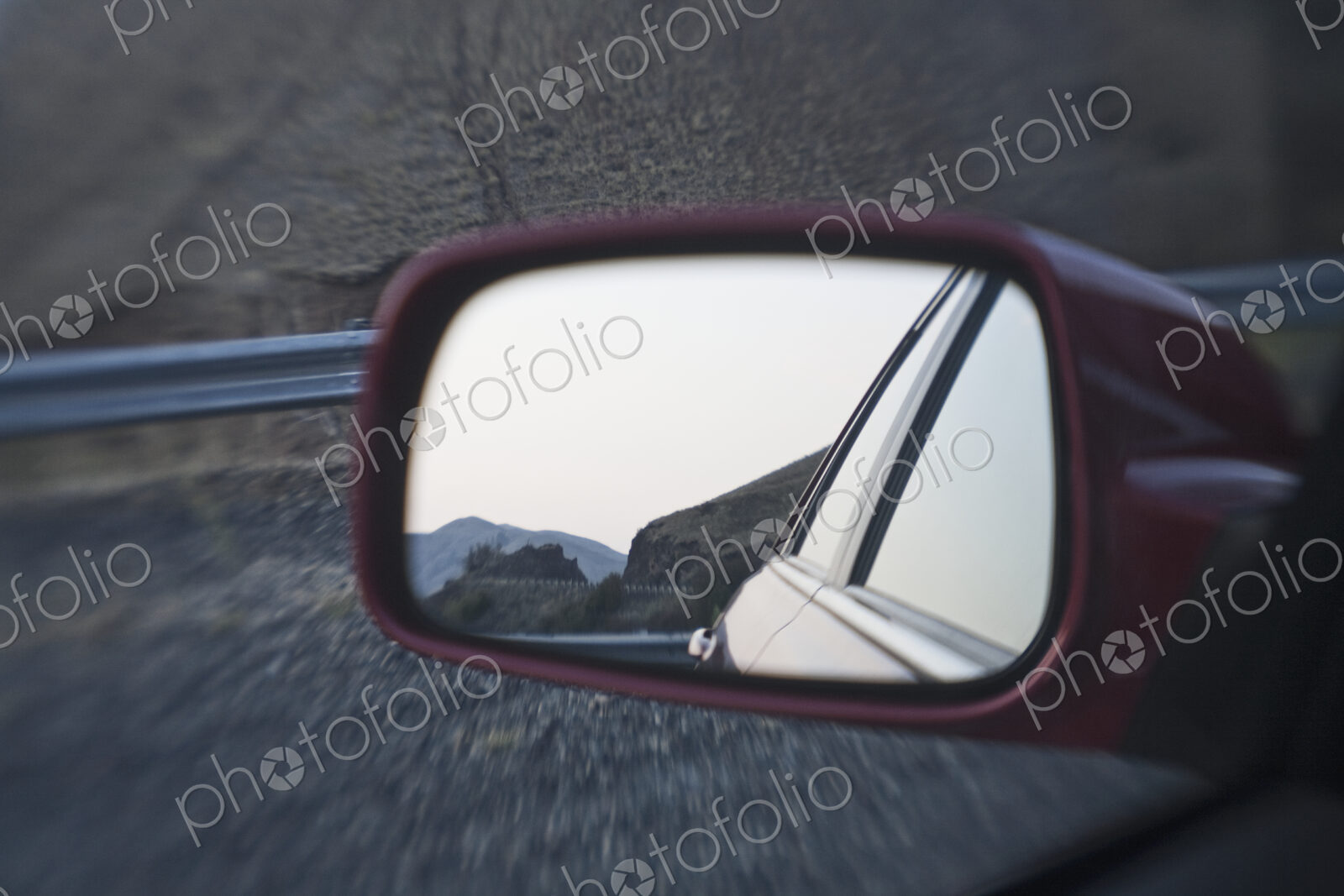Back of Car in Mirror