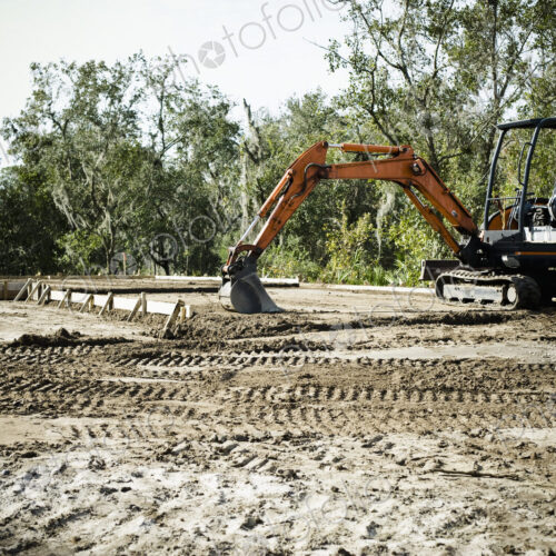 Backhoe on Construction Site Backhoe on Construction Site