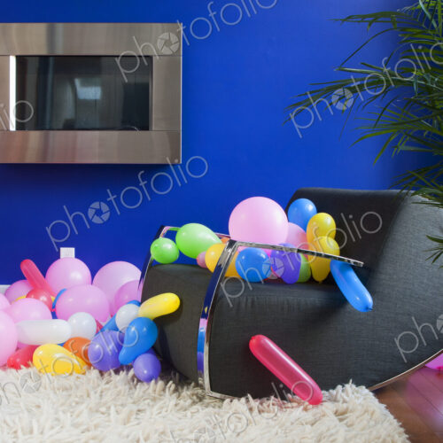 Balloons in a Contemporary Living Room Balloons in a Contemporary Living Room