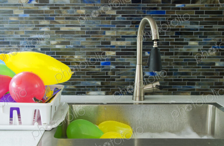 Balloons in a Kitchen Sink