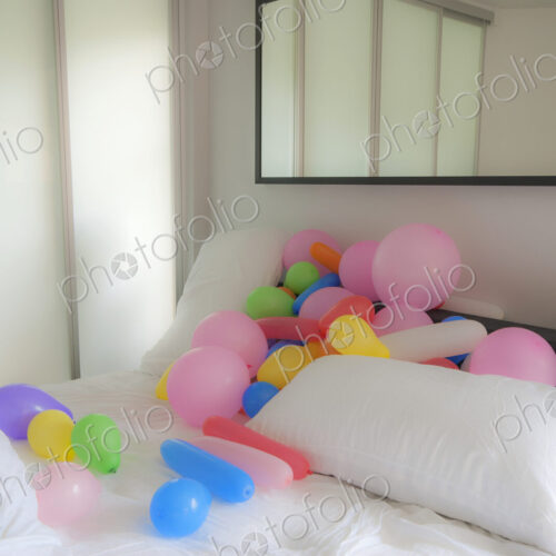 Balloons in a Messy Bed Balloons in a Messy Bed