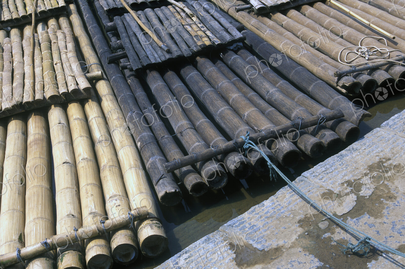 Bamboo Rafts on the Li River
