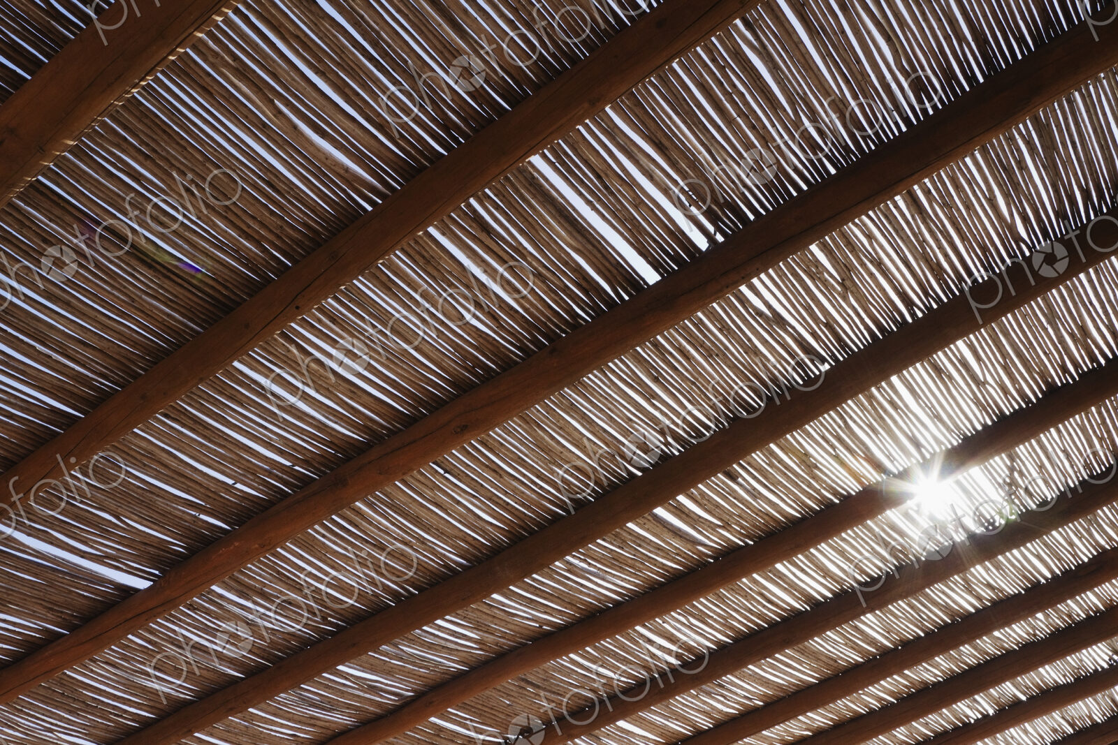 Bamboo Shade Roof, low angle view