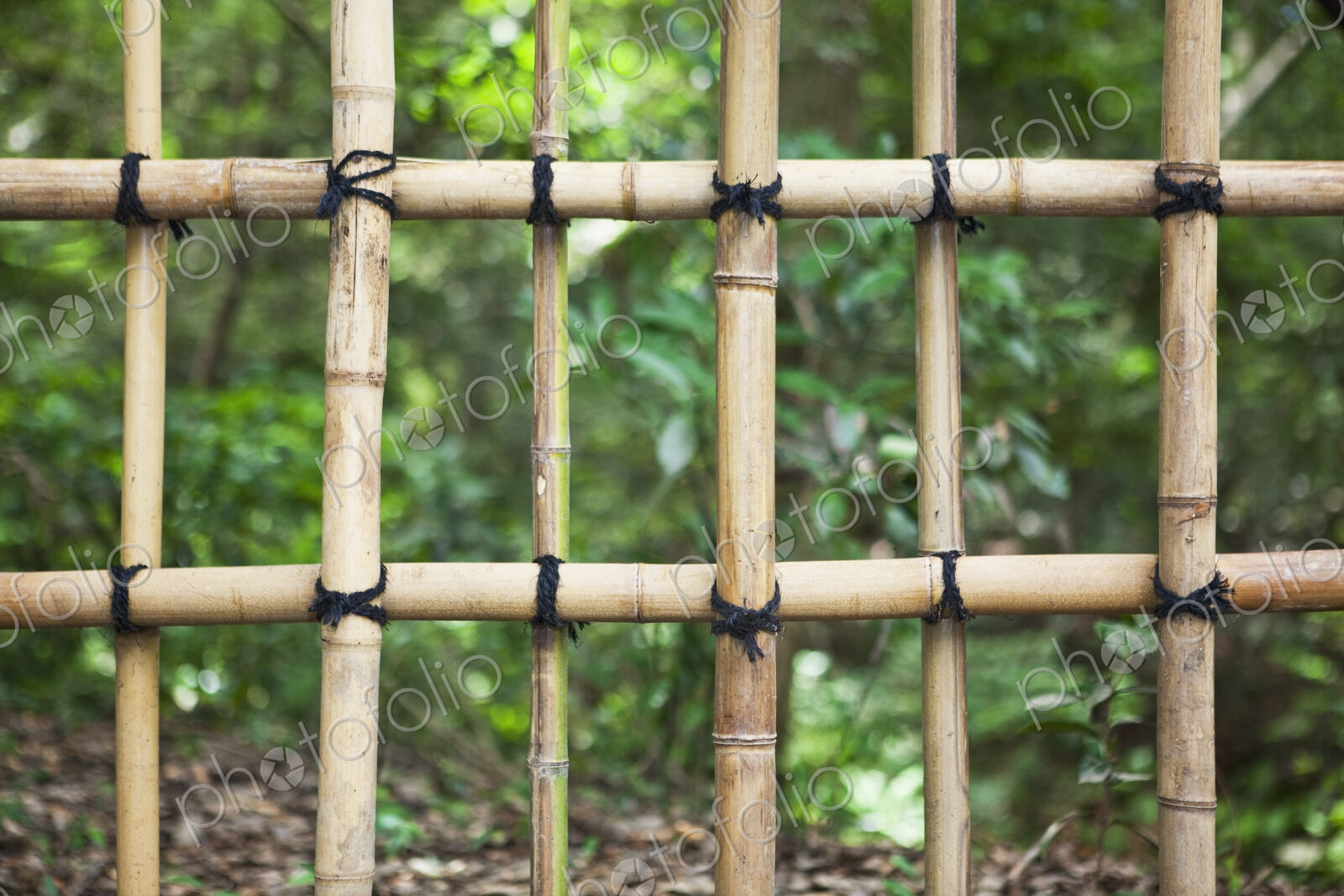Bamboo fence detail, Meiji Jingu Shrine, Tokyo, Japan.