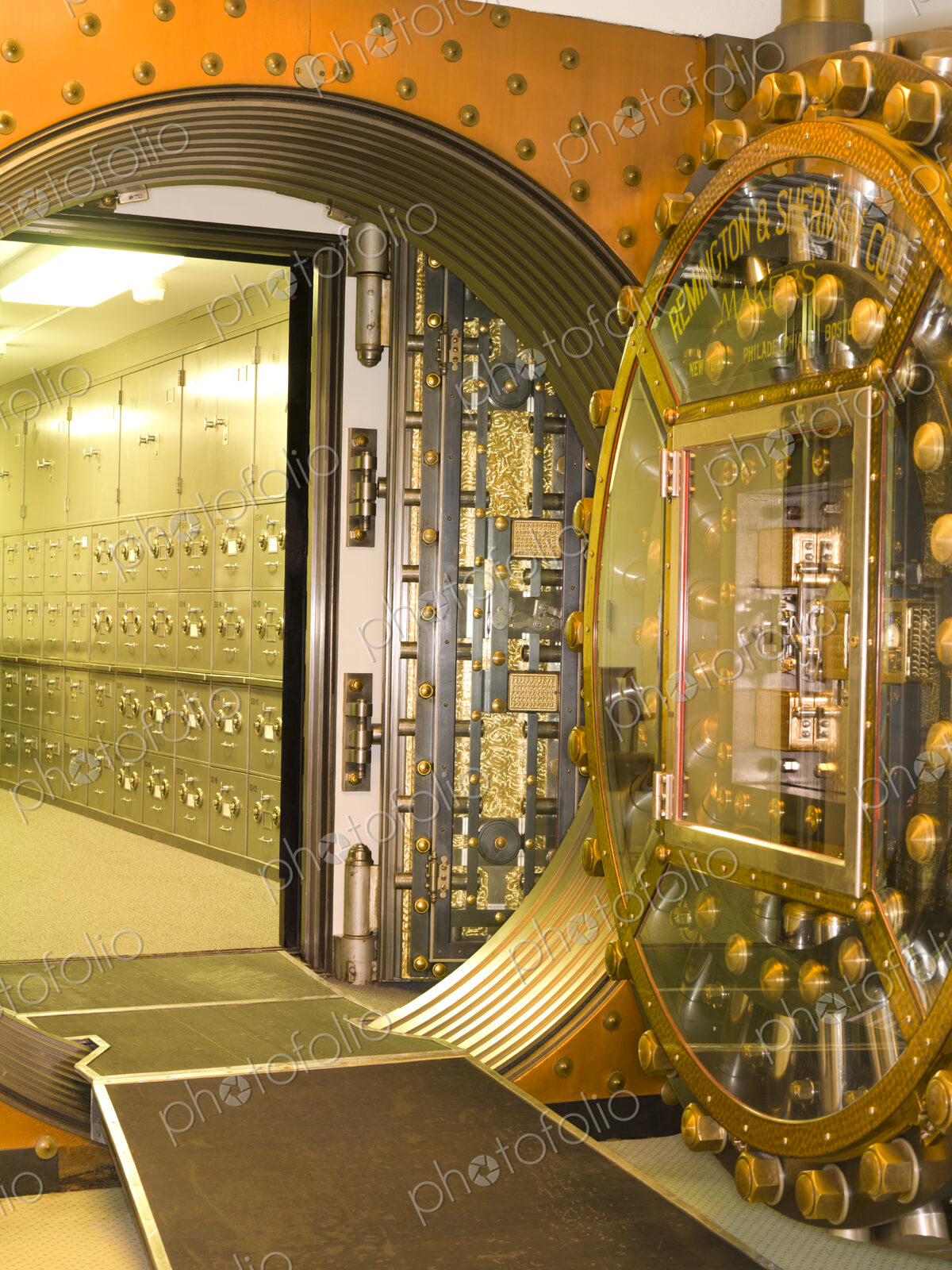 Bank Vault Doors Leading to Safety Deposit Boxes