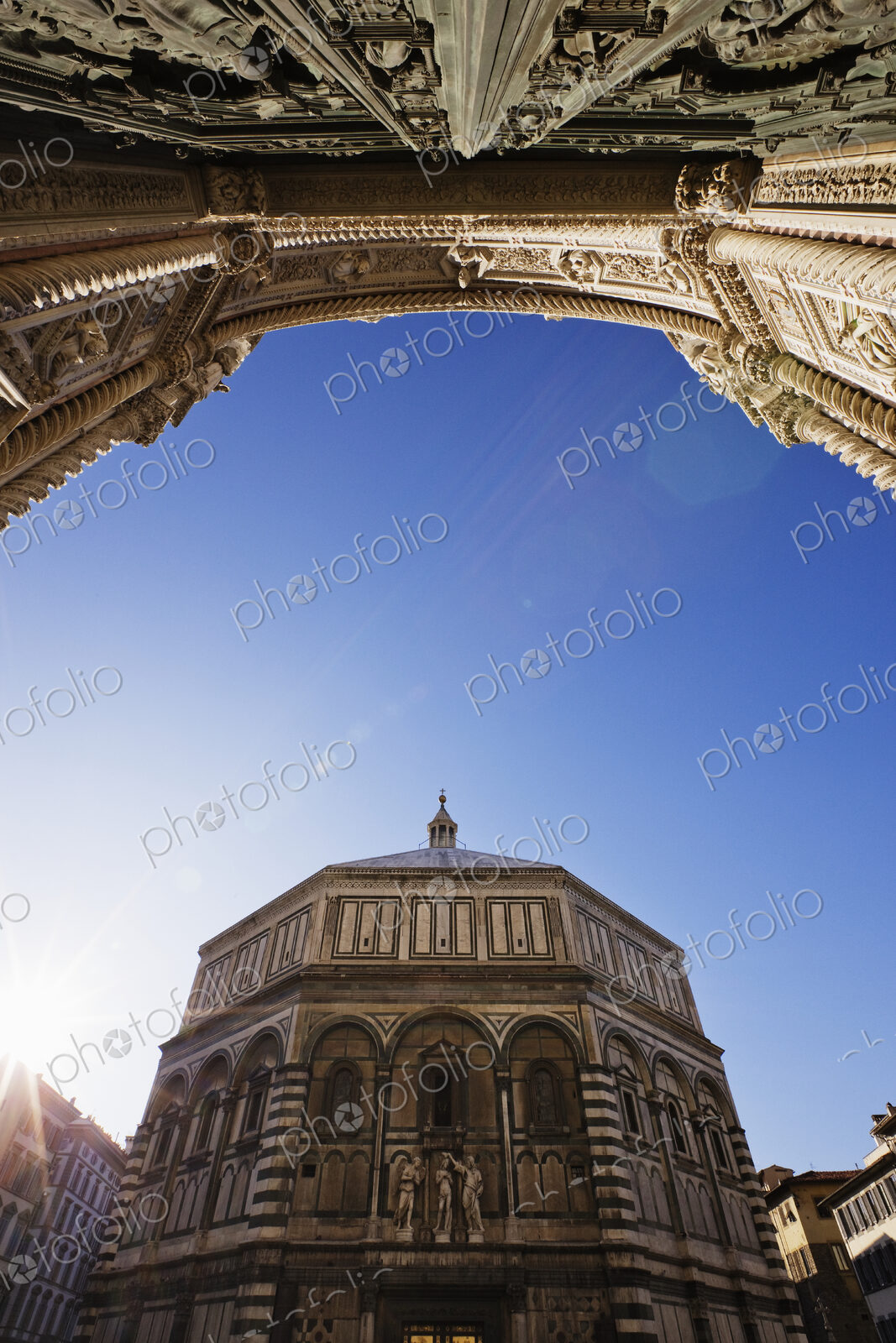 Baptistry and the Duomo from the Duomo Steps