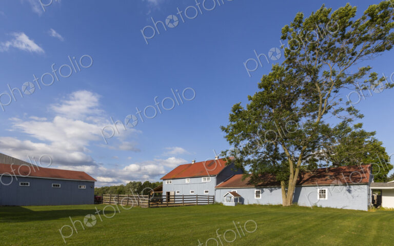 Barn and outbuildings on farm