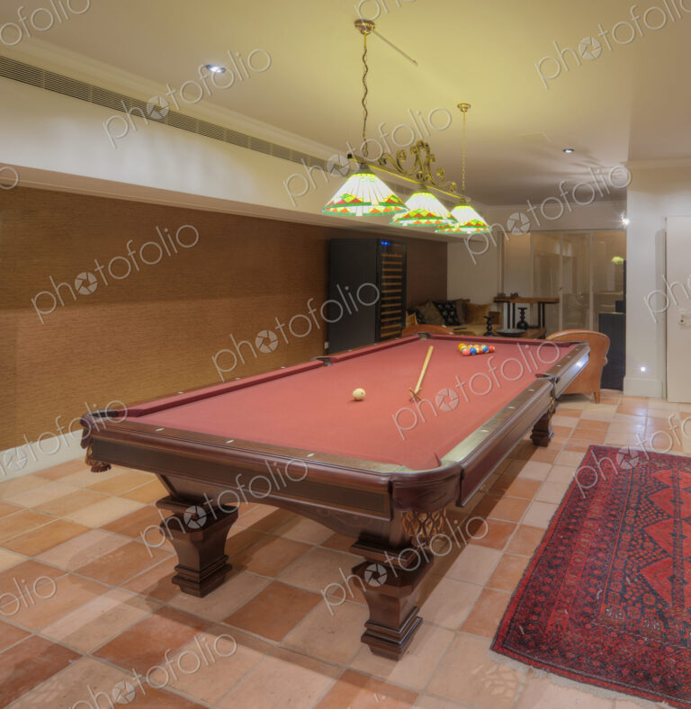 Basement with pool table