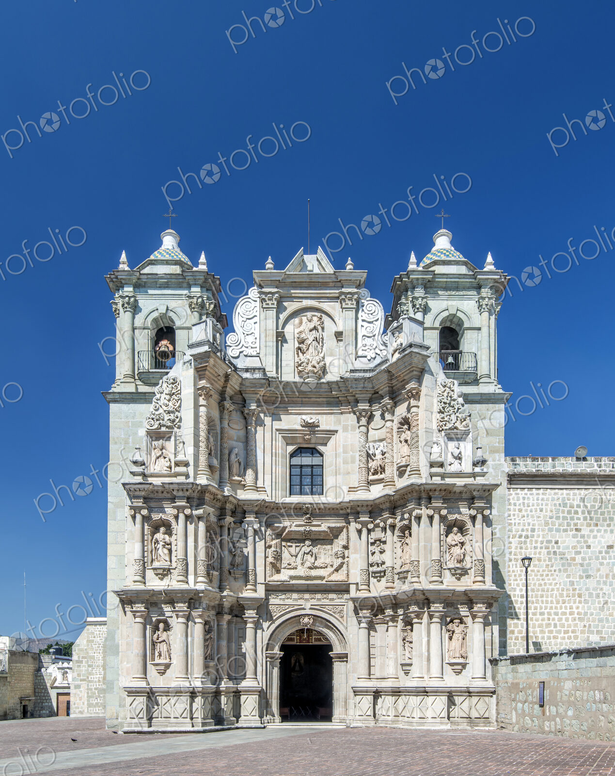 Basilica de la Soledad under blue sky, San Juan Teotihuacan, Mexico, Mexico