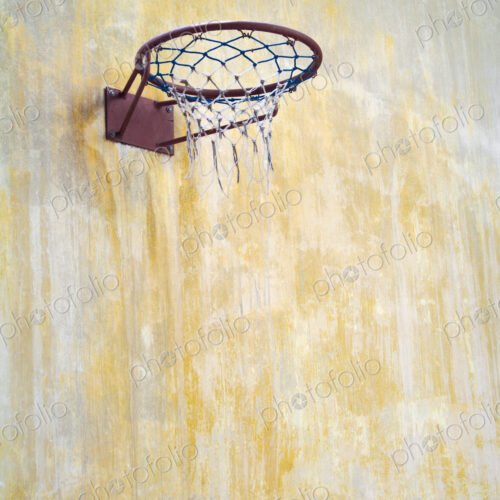 Basketball Hoop Mounted on a Wall