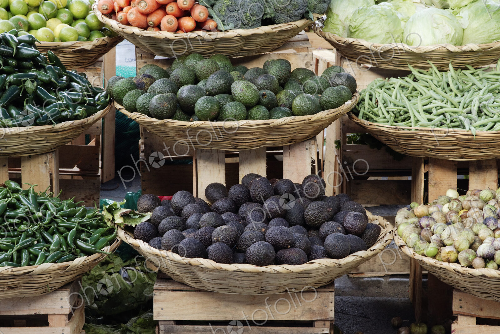 Baskets of Fruits & Vegetables