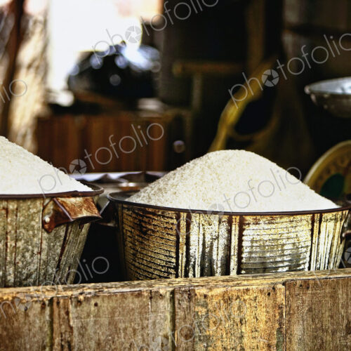 Baskets of Rice on Sale Baskets of Rice on Sale