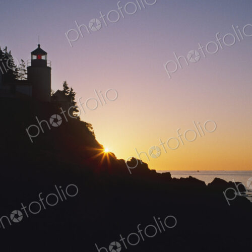 Bass Head Light Lighthouse at Sunset