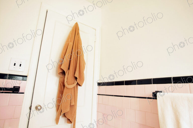 Bathrobe Hanging in a Bathroom