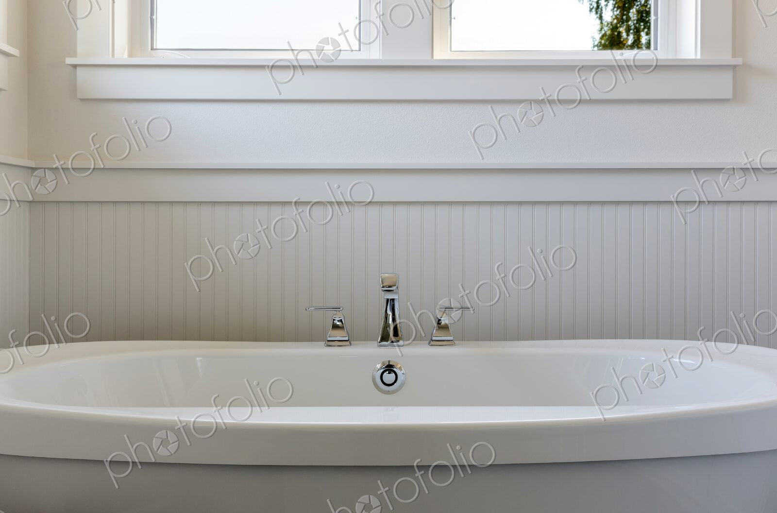 Bathtub in bathroom
