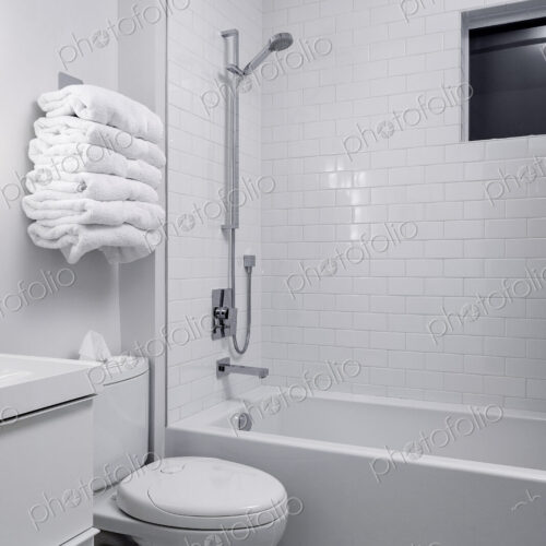 Bathtub, toilet and shower in modern bathroom Bathtub, toilet and shower in modern bathroom