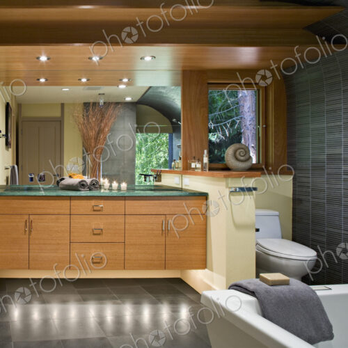 Bathtub, toilet and sink in modern bathroom Bathtub, toilet and sink in modern bathroom