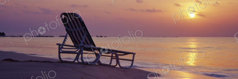 Beach Lounger at Sunrise