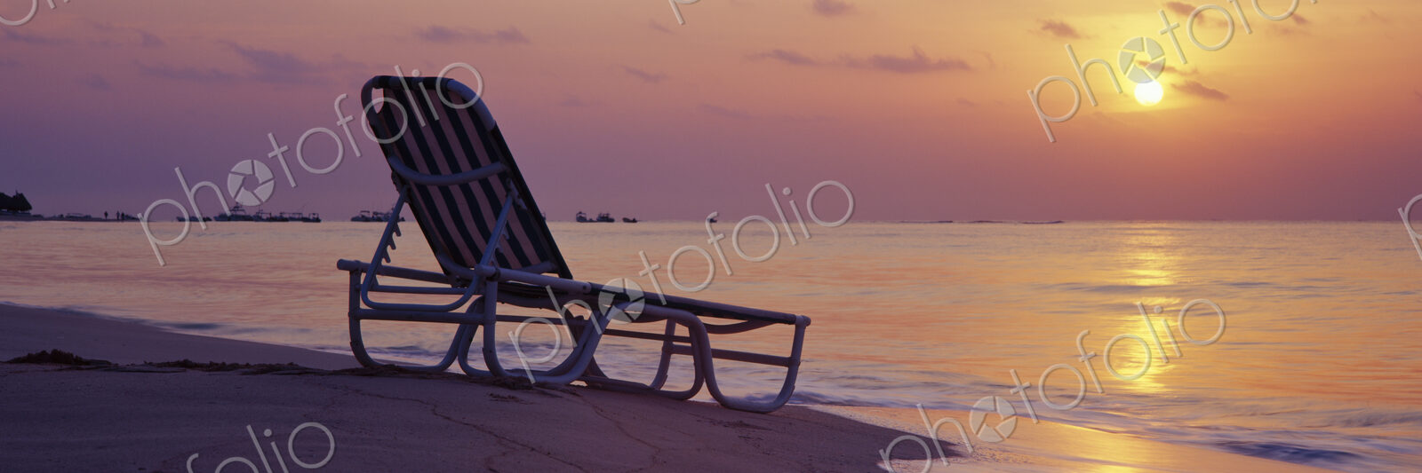 Beach Lounger at Sunrise