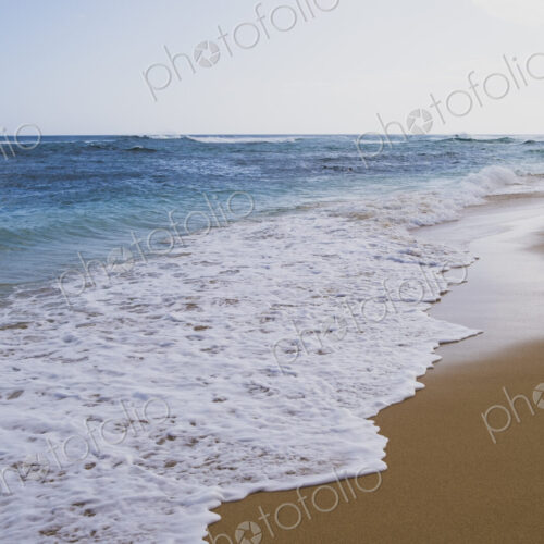 Beach and surf along Oahu's wild North Shore, waves breaking on the sand. Beach and surf along Oahu's wild North Shore, waves breaking on the sand.
