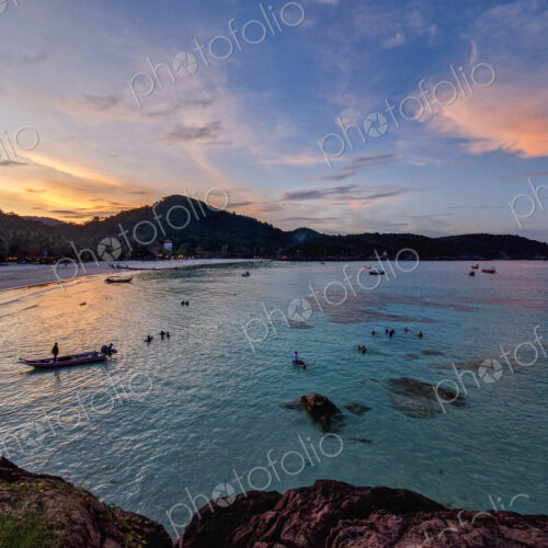 Beach at Palau Redang at sunset. Beach at Palau Redang at sunset.