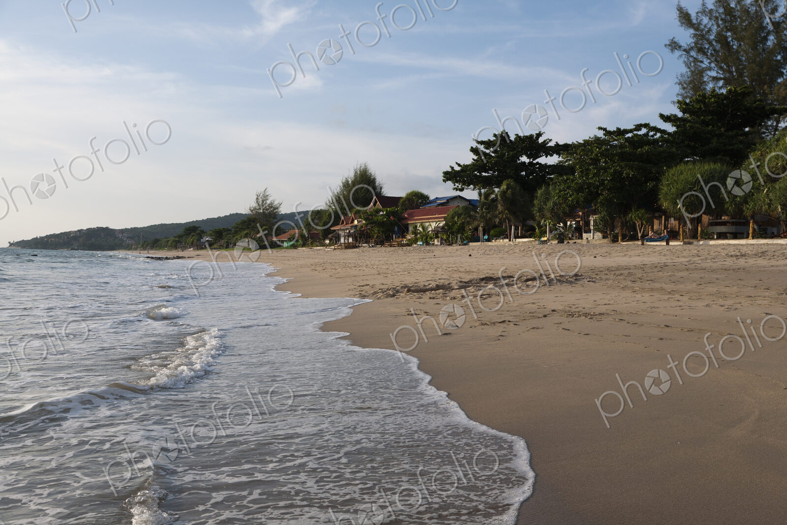 Beach cabins on the sand overlooking the Andaman sea.