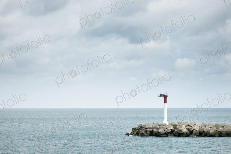 Beacon at Harbor Entrance