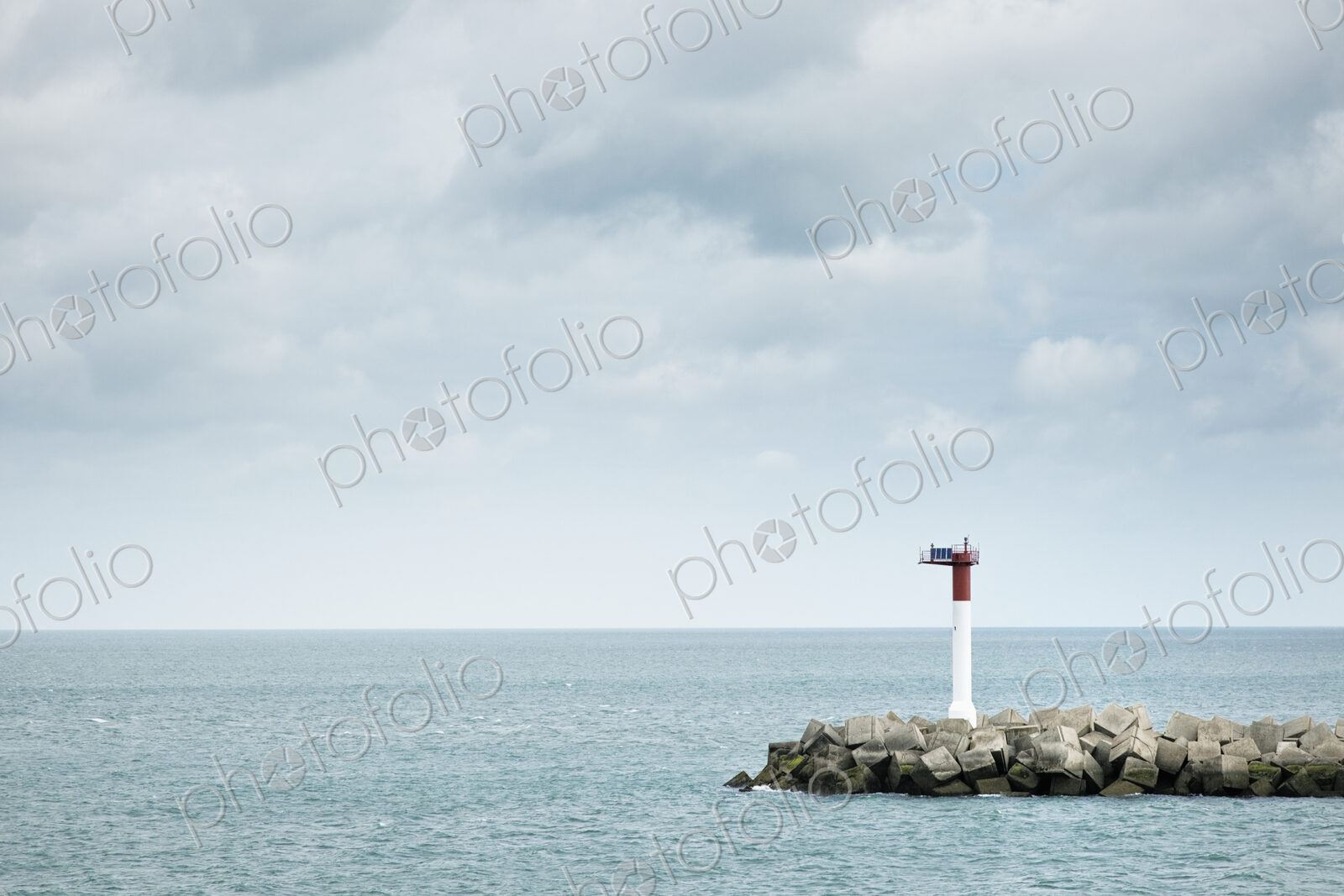 Beacon at Harbor Entrance