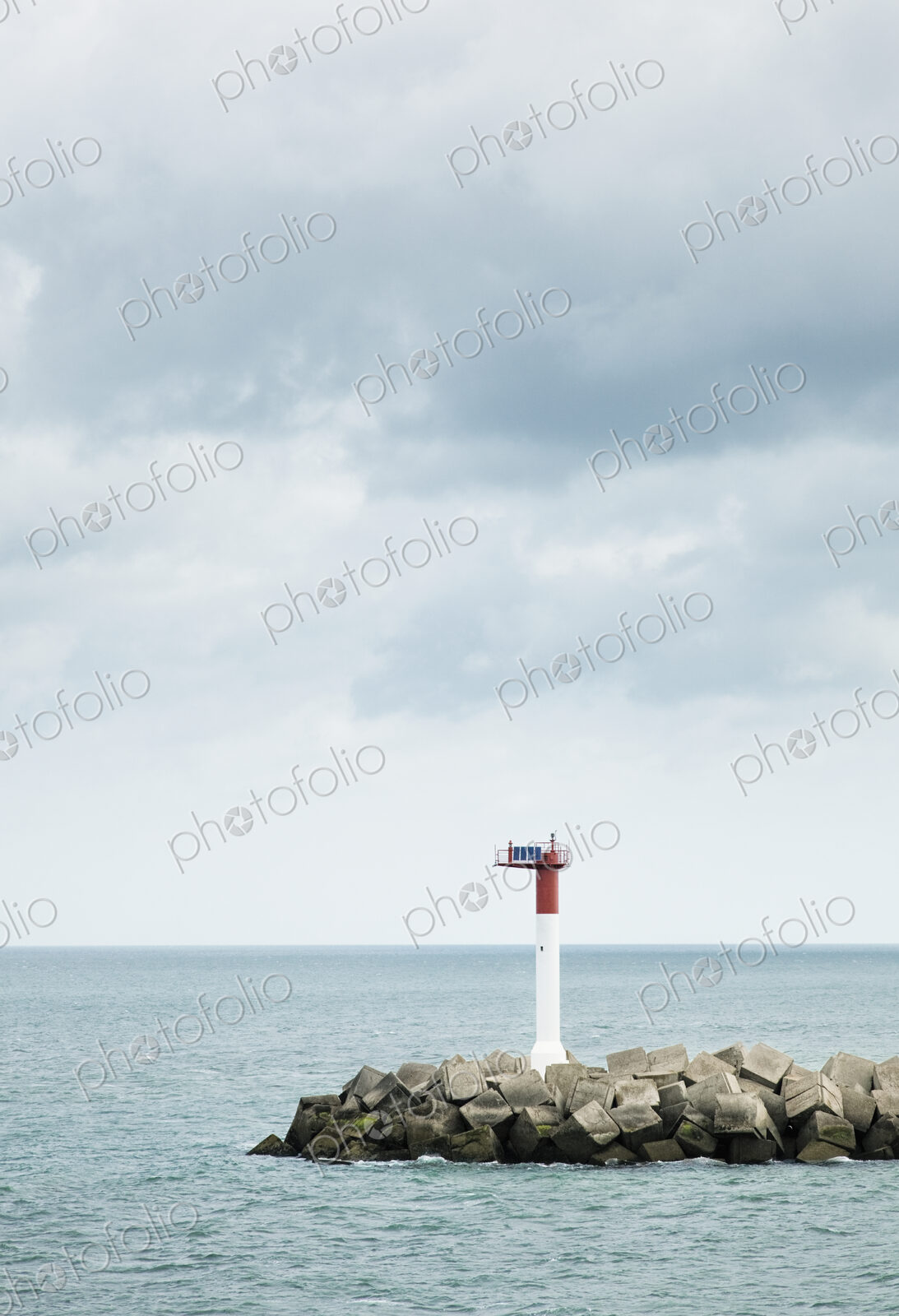 Beacon at Harbor Entrance