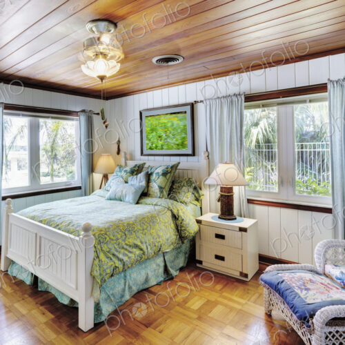 Bedroom With a Wood Ceiling