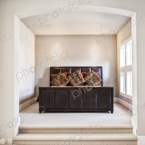 Bedroom in a new home. Bedroom in a new home.