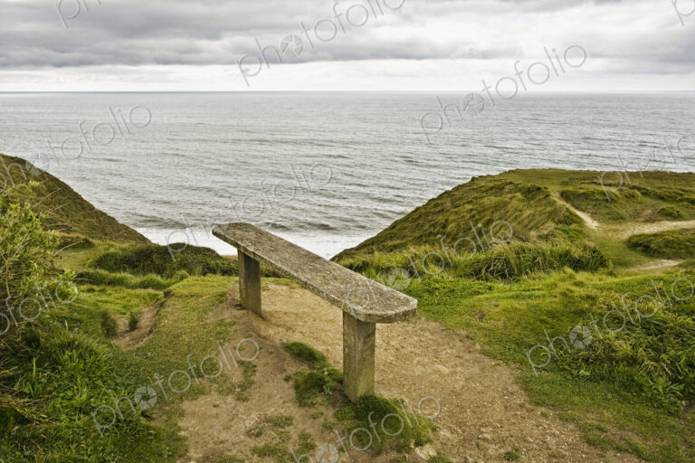Bench Overlooking Ocean