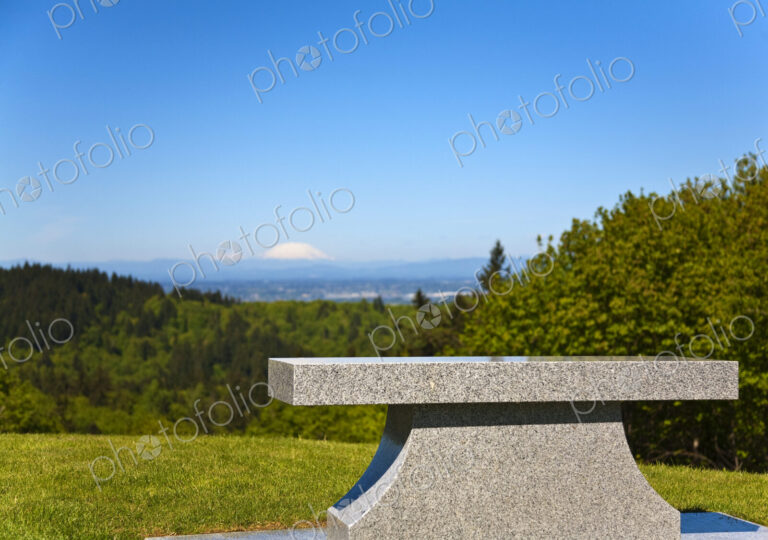 Bench at Mountain Overlook