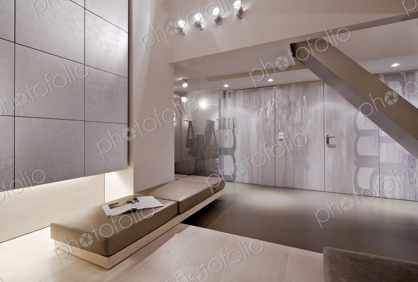 Bench in modern home