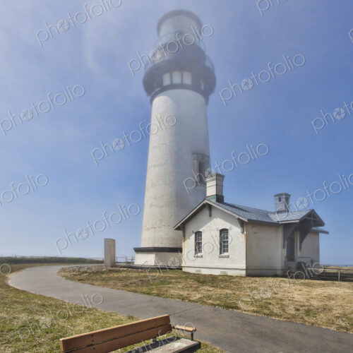 Bench outside Yaquina Head Lighthouse, Newport, Oregon, United States Bench outside Yaquina Head Lighthouse, Newport, Oregon, United States