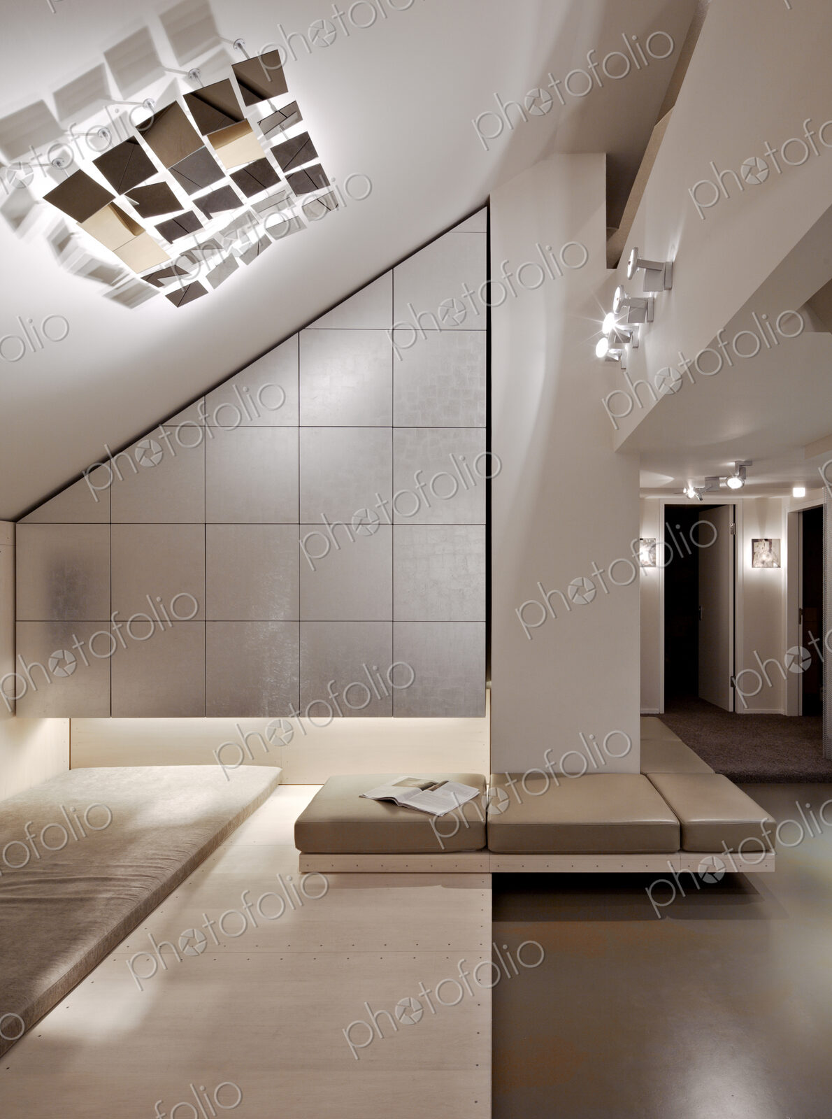 Benches in modern home